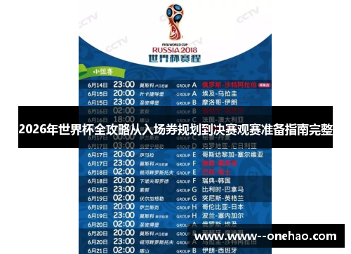 2026年世界杯全攻略从入场券规划到决赛观赛准备指南完整 2026年世界杯全攻略从入场券规划到决赛观赛准备指南完整