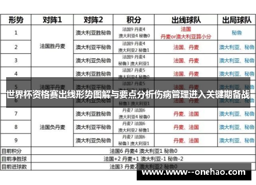 世界杯资格赛出线形势图解与要点分析伤病管理进入关键期备战